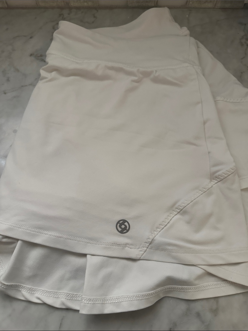 Lija Women’s White Athletic Skort - Performance Tennis/Running Shorts